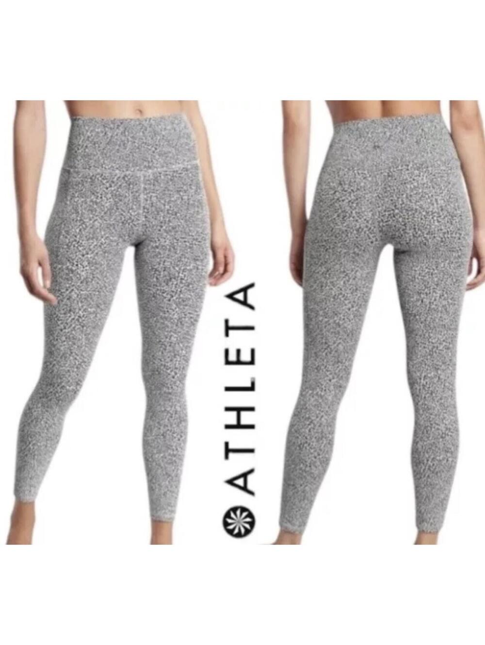 Athleta Salutation Stash II Pocket Textured 7/8 Tight Size MEDIUM Black